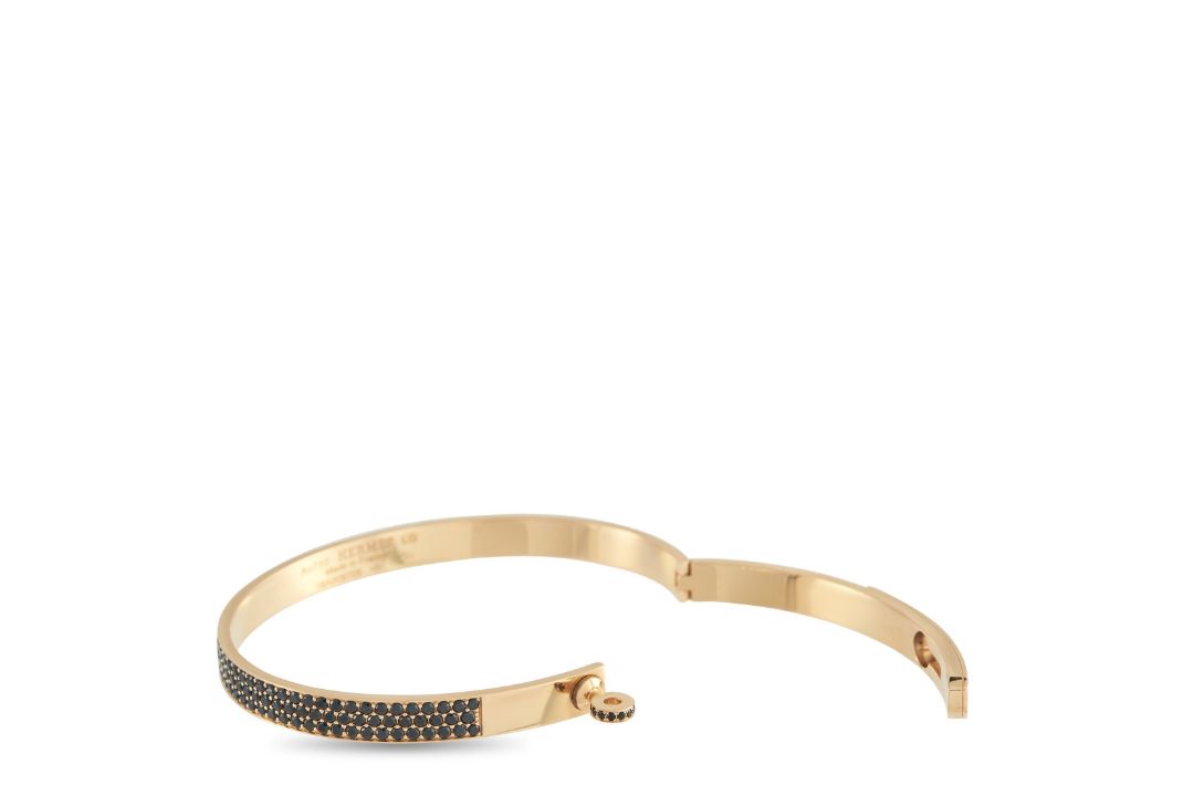 A Hermes Kelly 18K Rose Gold Spinel Bracelet. The bangle features inset spinel gemstones. Crafted - Bild 3 aus 4