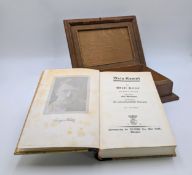 3rd Reich Mein Kampf in a hand carved wooden presentation box given to a member of the SS by the