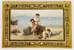 Wilhelm Kray (German, 1828–1889), Idle Moment, Capri Beyond. Signed and inscribed “W. Kray, Rome”