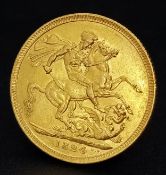 A Rare 1824 George IV Gold Sovereign Coin. Obverse with laureate head portrait of King George IV,