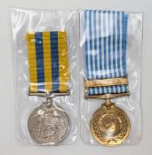 British Korea & UN Medal. Named to 22229133 Cpl M. Burks R.E.M.E