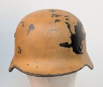 WW2 German M35 Africa Corps Helmet with Liner.