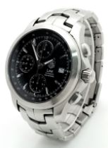 A Tag Heuer Link Automatic Chronograph Gents Watch. Model CJF2110. Stainless steel bracelet and case