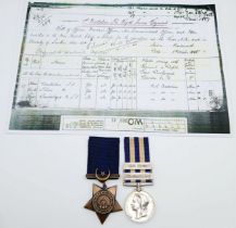 An Egypt Medal 1882-89 (dated reverse) with two clasps: ‘The Nile 1884-85’ and ‘Abu Klea’ to the 1st