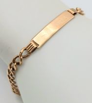 A 9K Yellow Gold Identity Bracelet. If your name is Sandra, it's your lucky day! 4g. 18cm.