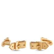 A pair of Hermes 18K Yellow Gold Belt Buckle Cufflinks. The cufflinks feature a belt-buckle