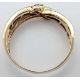 A 9K YELLOW GOLD, DIAMOND AND SAPPHIRE SET, TWIST DESIGN RING. 2.9G. SPSA 7005 - Bild 4 aus 5