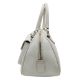A Burberry White Leather Barrel Handbag. White grained leather exterior with silver-tone hardware, - Bild 5 aus 14