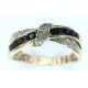 A 9K YELLOW GOLD, DIAMOND AND SAPPHIRE SET, TWIST DESIGN RING. 2.9G. SPSA 7005 - Bild 3 aus 5