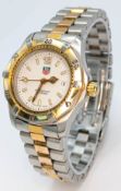 A Tissot Professional Quartz Ladies Watch. Two tone stainless steel bracelet and case - 28mm.