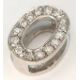 AN 18K WHITE GOLD, DIAMOND SET, INITIAL O PENDANT. 1.4G. SC 7055 - Bild 1 aus 4