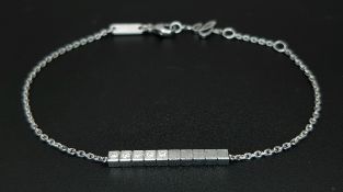 A Beautiful Chopard 18K White Gold and Diamond Bracelet. 0.10ct round brilliant cut diamonds set