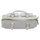 A Burberry White Leather Barrel Handbag. White grained leather exterior with silver-tone hardware, - Bild 7 aus 14