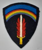 A WW2 Era SHAEF - Supreme Headquarters Allied Expeditionary Force Cloth Shoulder Sleeve. Still