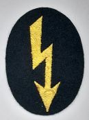 A WW2 Era German Cloth Sleeve Badge for a Signals Operator or Radio Specialist. 5cm.