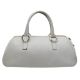 A Burberry White Leather Barrel Handbag. White grained leather exterior with silver-tone hardware, - Bild 4 aus 14