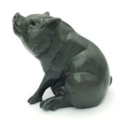 A Signed Bronze Pig Previously Owned by the Late Actor Gene Hackman. These were part of a collection