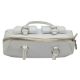 A Burberry White Leather Barrel Handbag. White grained leather exterior with silver-tone hardware, - Bild 7 aus 14