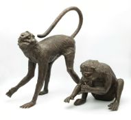A Pair of Bronze Monkeys Previously Owned by the Late Actor Gene Hackman. These were part of a