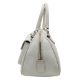 A Burberry White Leather Barrel Handbag. White grained leather exterior with silver-tone hardware, - Bild 5 aus 14