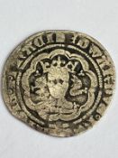 EDWARD III ( King of England 1327 - 1377 ) SILVER GROAT coin. London Mint. Long Cross. Fair