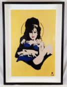 An Original One of a Kind, Amy Winehouse Artwork by Famous Street Artist Pegasus. Title: Amy.