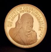 A 2020, QUEEN ELIZABETH II, WINSTON CHURCHILL, WE SHALL NEVER SURRENDER V SIGN, FULL SOVEREIGN COIN.