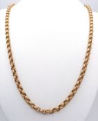 A Classic 9K Yellow Gold Belcher Link Chain Necklace. 45cm. 17.75g.