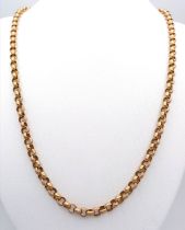 A Classic 9K Yellow Gold Belcher Link Chain Necklace. 45cm. 17.75g.