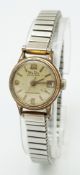 Ladies Vintage AUTOMATIC ‘MUDU’ GOLD PLATED (10 Microns) WRISTWATCH. Expandable Bracelet. Sweeping