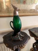 A 20th Century Large Eagle Solid Silver And Glass Decanter. C.1960. Spanish Hallmarks, 915 Silver.