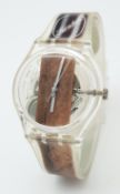 A Swatch, Vintage, 1996/1997, Cigar, Rubber Strap Watch. Model GK250. In Original Box and in Working
