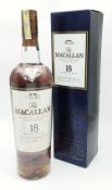 The 1997 Macallan 18 years old premium single malt Scotch Whisky, matured exclusively in hand-picked