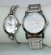 A Redherring Quartz Fashion Ladies Watch. Stainless steel bracelet and case - 29mm. Glitter dial.