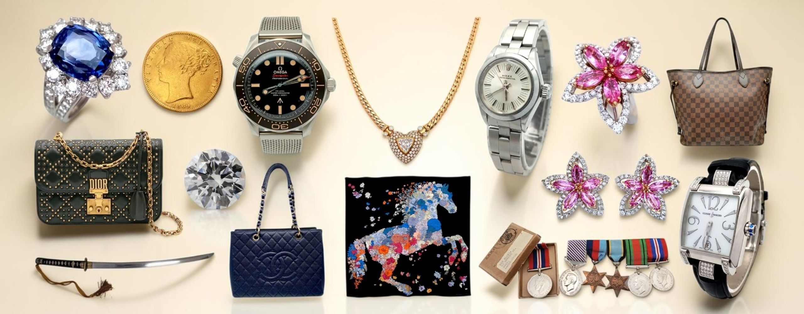 Sunday Afternoon Automatic Sales (Jewellery, Watches, Designer Items, Militaria, Coins, Asian Antiques and Collectables)