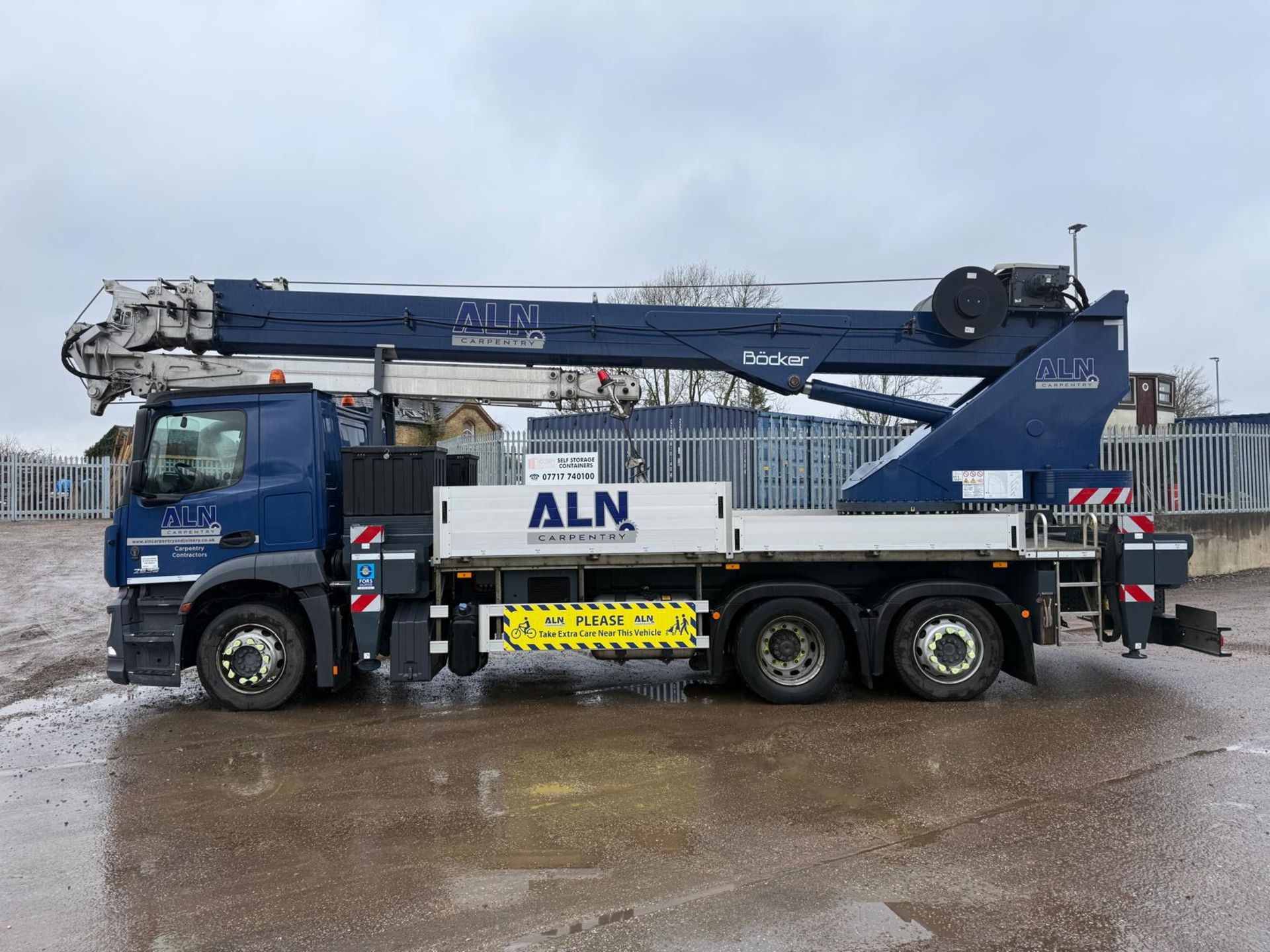 BOKER AK46 CRANE ON MERCEDES ACTROS BODY 48 METER WITH EXTRA FLY JIB ...