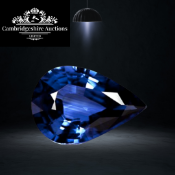 Blue Sapphire Pear Shape EyeClean Clarity 3.85 Carat