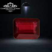 Ruby Red Emerald Shape EyeClean Clarity 2.10 Carat