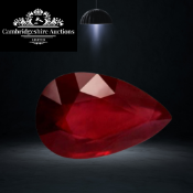 Red Ruby Pear Shape EyeClean Clarity 3.60 Carat