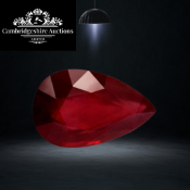 Red Ruby Pear Shape EyeClean Clarity 3.35 Carat
