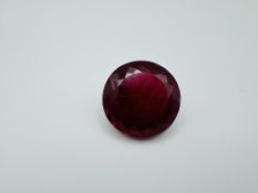 Natural Ruby Excellent Round Blood Red 36.50ct - Certificated