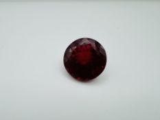 Natural Ruby Excellent Round Red 43.70ct - Certificated