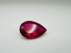 Natural Ruby Excellent Pear Red 69.70ct - Certificated