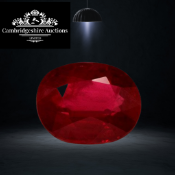 Red Ruby Oval Shape EyeClean Clarity 7.85 Carat
