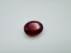 Natural Ruby Excellent Oval Blood Red 30.30ct - Certificated