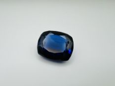 Natural Sapphire Excellent Cushion Blue 59.70ct - Certificated