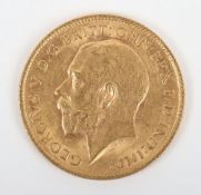 George V (1910-1936), Half Sovereign, 1912, aVF