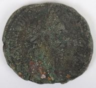 Commodus Sestertius, bust facing right, SC reverse, fine