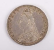 Victoria (1837-1901), Double Florin, 1887, Roman I, toned and UNC