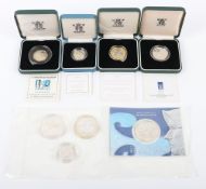 Various Silver Proof coins including Two Silver Britannia's, 1994 Silver proof £2, 2000 silver proof